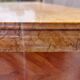Louis XV style commode, inlaid with rosewood, marble top.