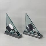 Pair of vintage Icaro wall lights by Carlo Forcolini for Artemide in glass and metal, 1986