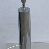 Italian lamp foot Ticino stainless steel cylinder 1970