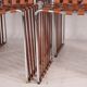 Suite de 6 chaises en cuir et chrome