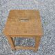 Pair of low stools in solid oak