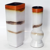Pair of matching vases 1960's fat lava Germany