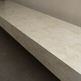 Table basse en travertin incrustation