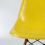 Yellow Pair (2) Herman Miller Original Eames DSW Side Shell Chairs