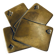 Empty pocket square of aces in brass