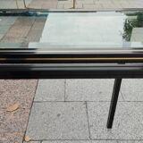 Console ancienne plateau verre vintage