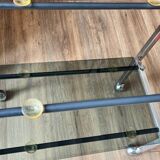 Chrome and glass serving trolley
