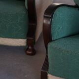 Pair of Art Deco lounge chairs, made by a Danish cabinetmaker, 1940s.