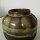 Vintage Olive Green Glazed Vase: 1970s KIL Ceramic Pottery