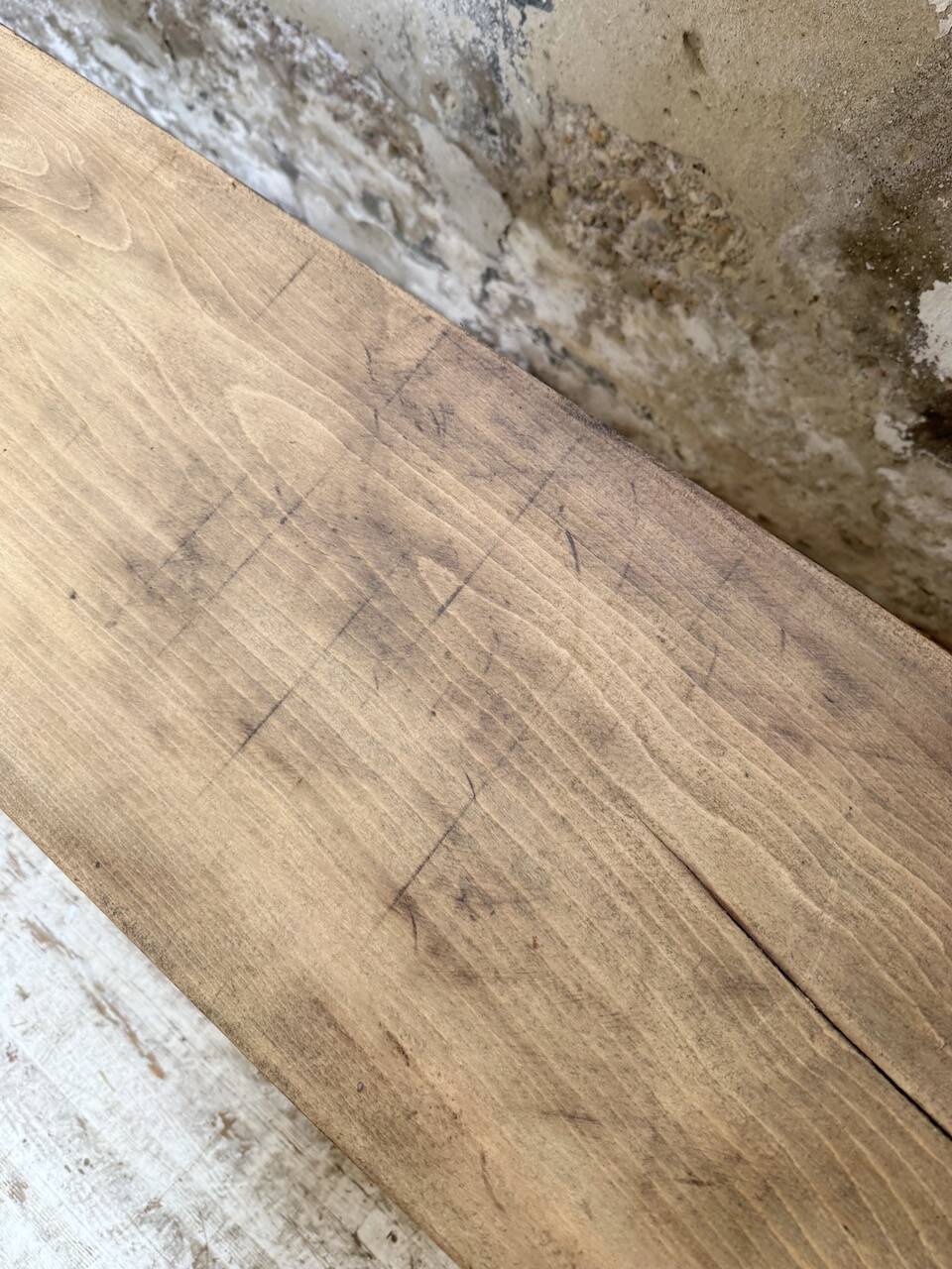Paire de bancs de ferme en chêne