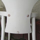Pair chairs bauman model white Seagull