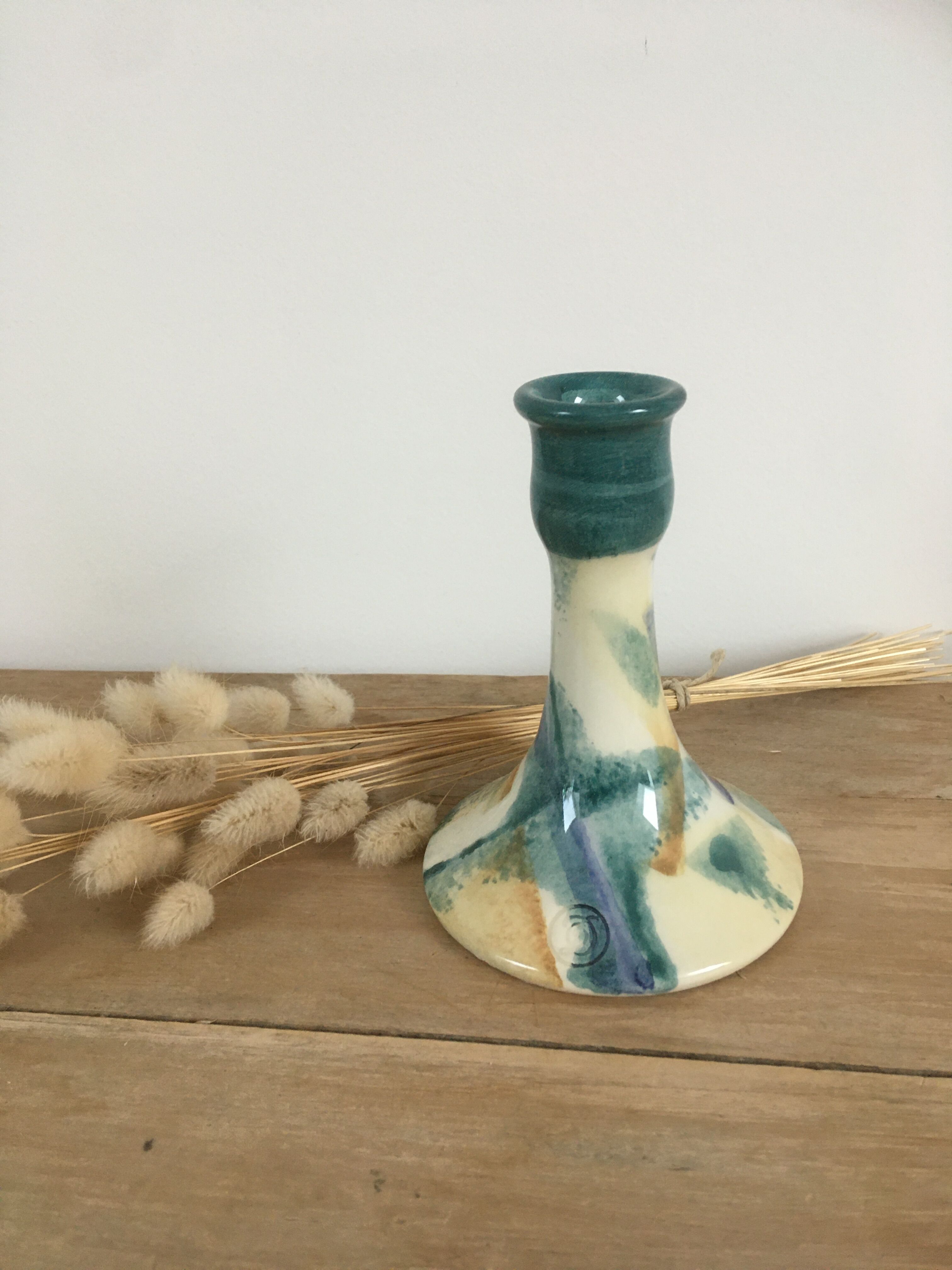 Handmade ceramic candle holder