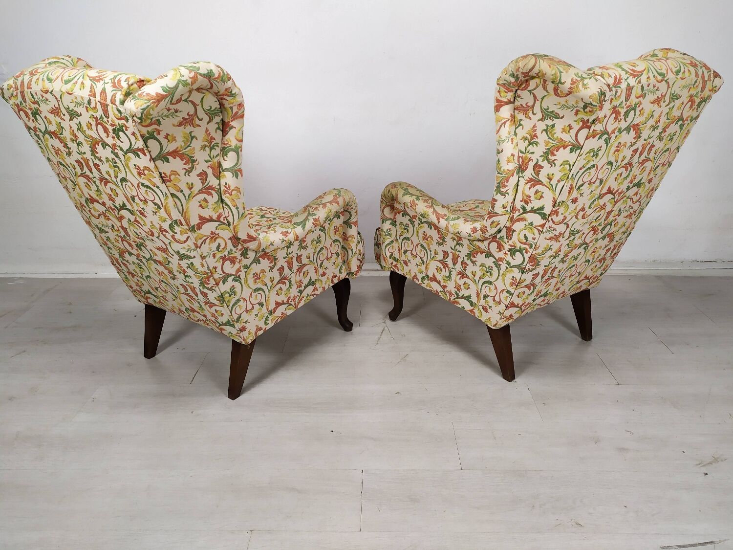 Pair of armchairs with ears