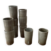 Mugs en grès émaillé vintage