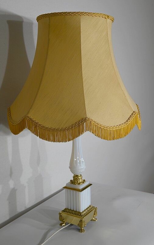 Lamp in Opline and Bronze, Louis XVI style – 1950