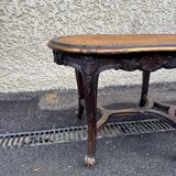 Superb antique piano bench from the late 19th century, Louis XV style