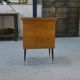 Meuble d’appoint dépliant en bureau, acier, laiton et chêne 1960’s