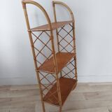 Rattan wall shelf