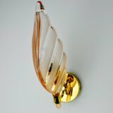 Floral wall lamp, pink murano glass, Italy, 1970