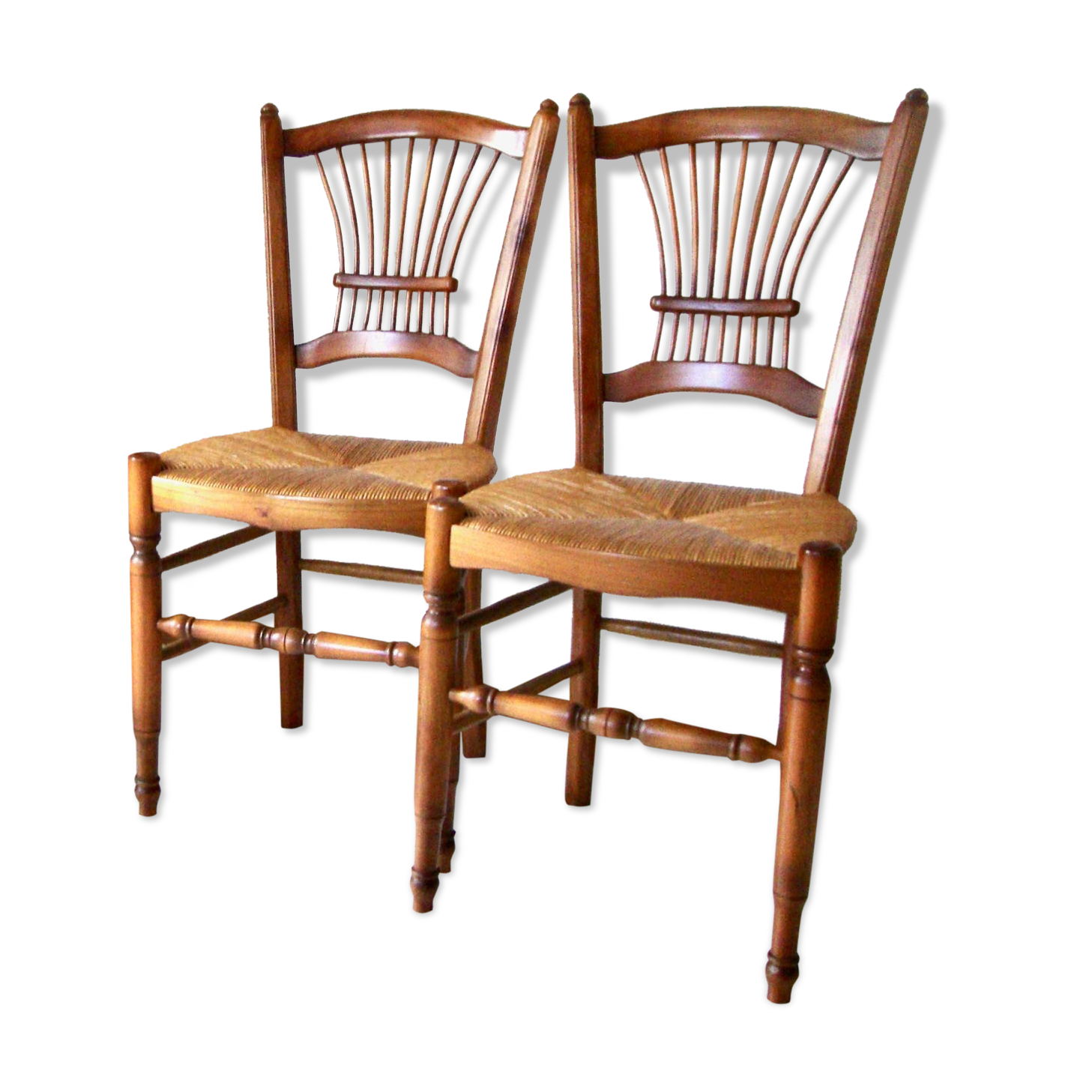 4 hand-stitched chairs 70s