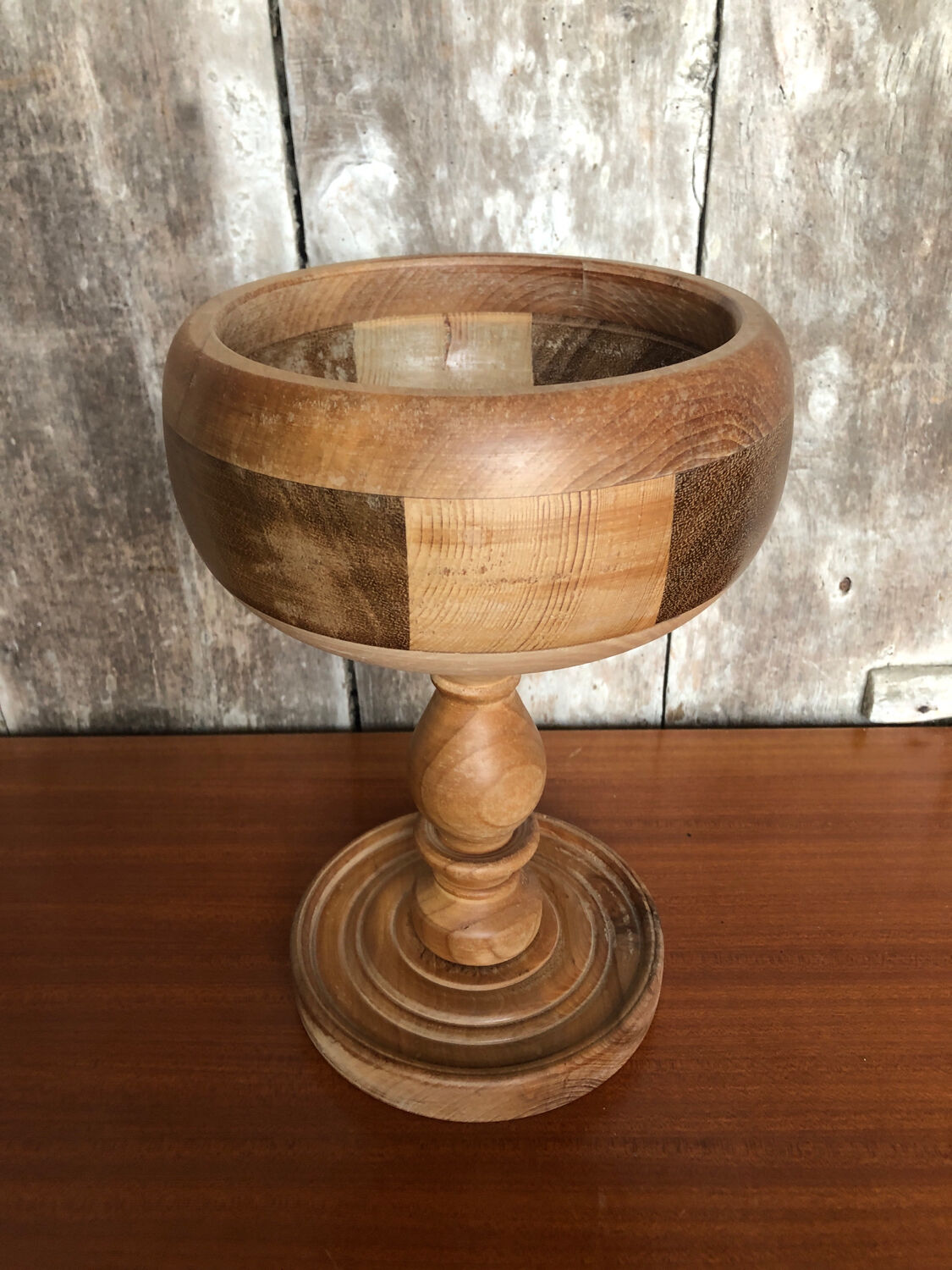 Old turned wood cutting