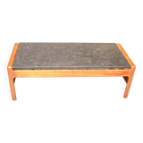 Slate slab coffee table