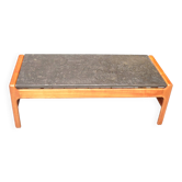 Slate slab coffee table