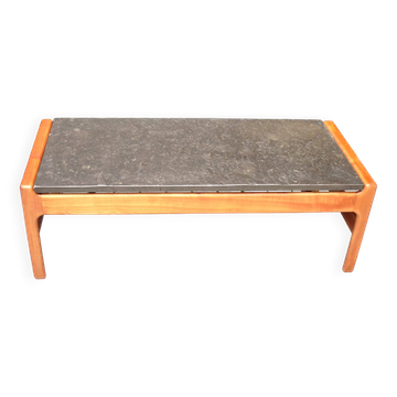 Slate slab coffee table