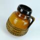 huge 60's VASE jug model 88 35 amber and brown with black abstract pattern