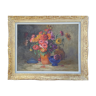 Painting of a bouquet of dahlias