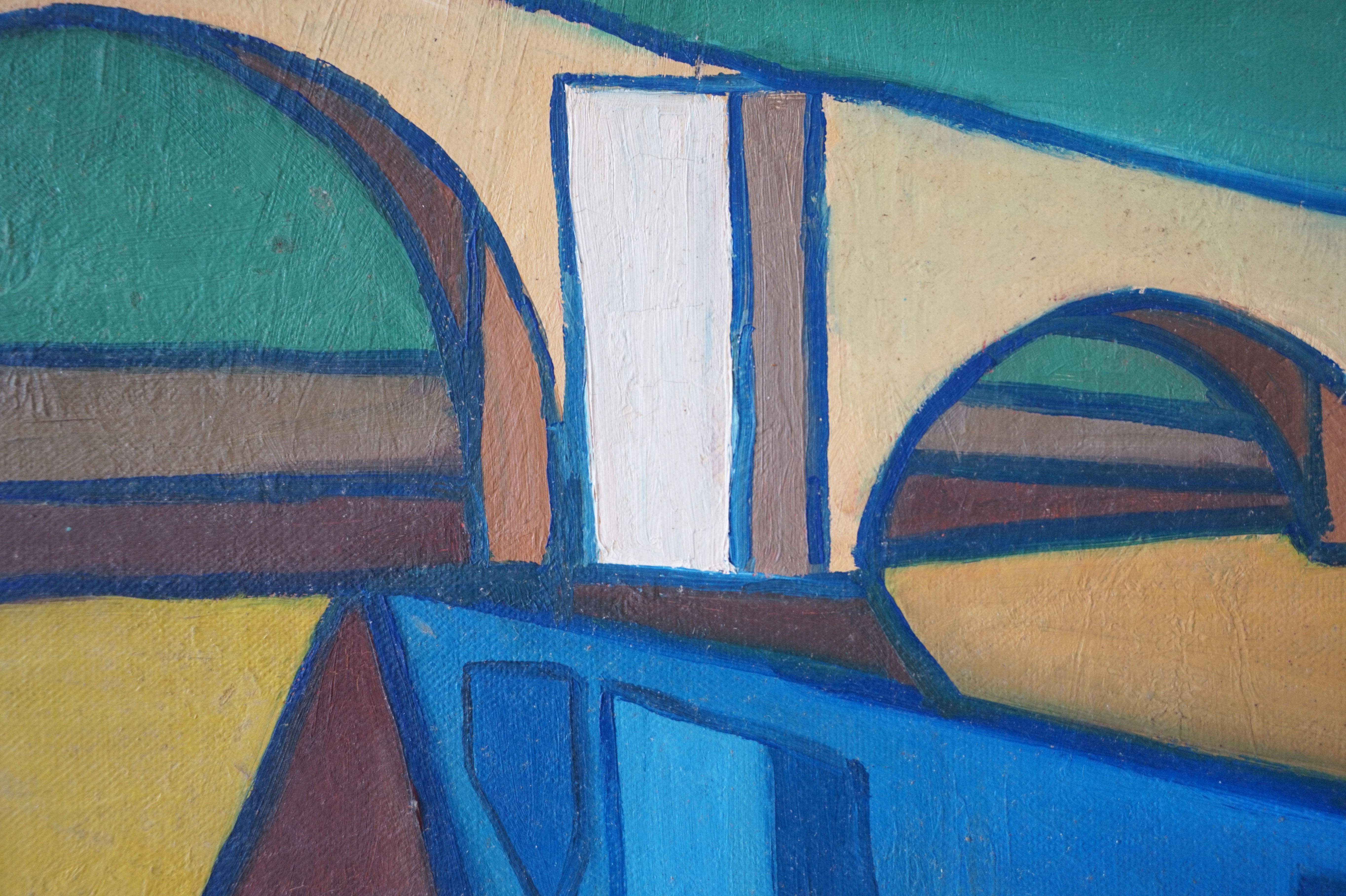 Oil painting painting "Pont roman de mane"