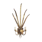Golden reed wall lamp