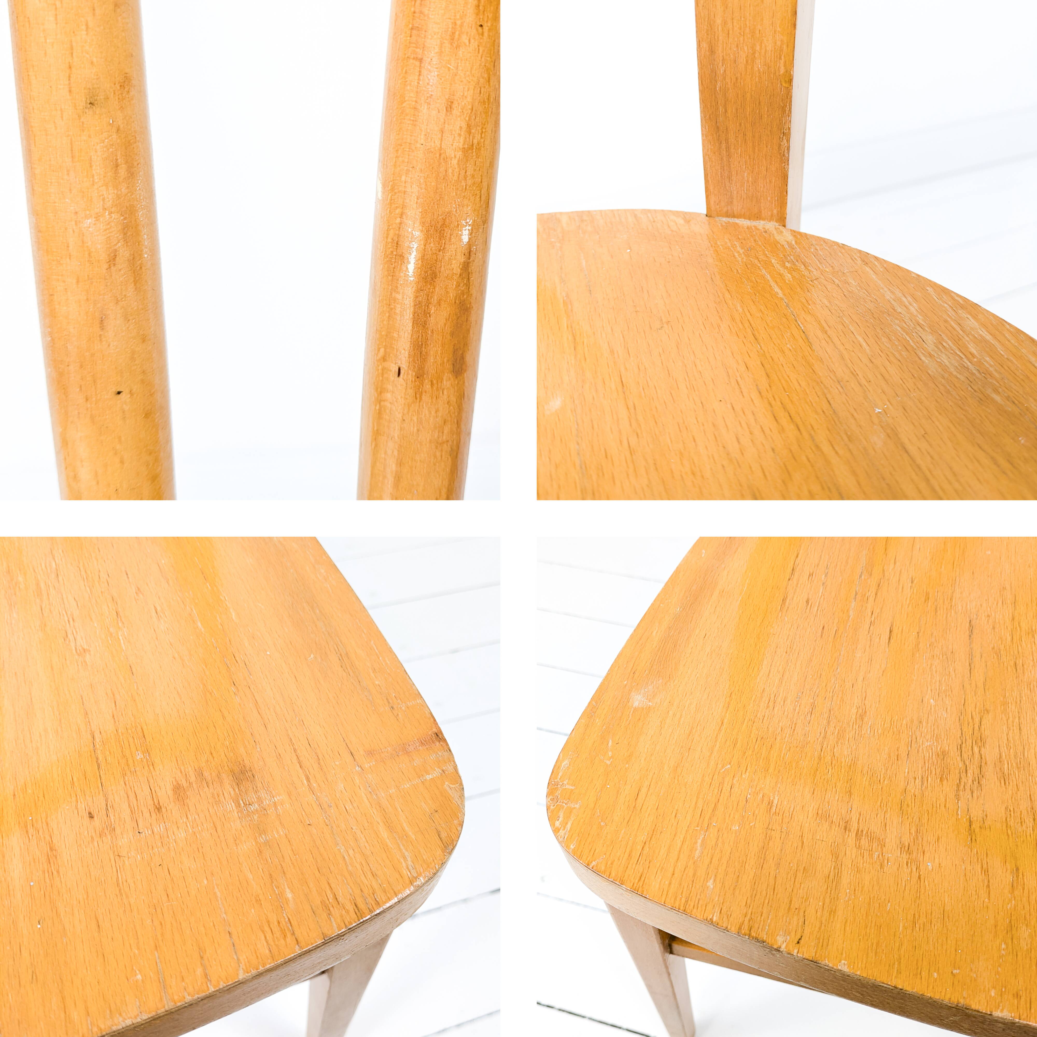 Frankfurt Chair Chaise en bois Salle à manger Cuisine Mid Century Vintage Chaise de cuisine stable R