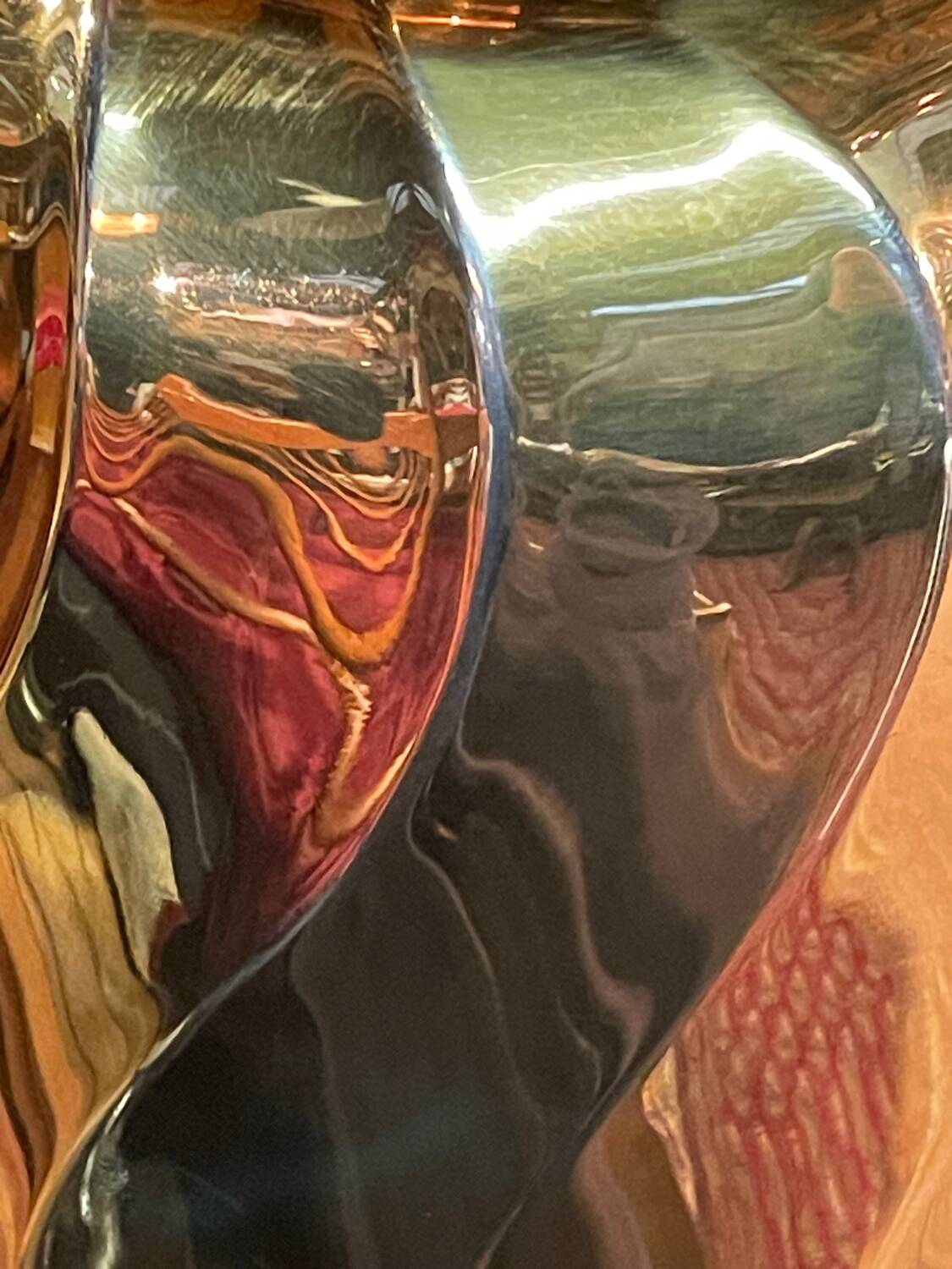 Christofle champagne bucket, gilded metal, twisted model.