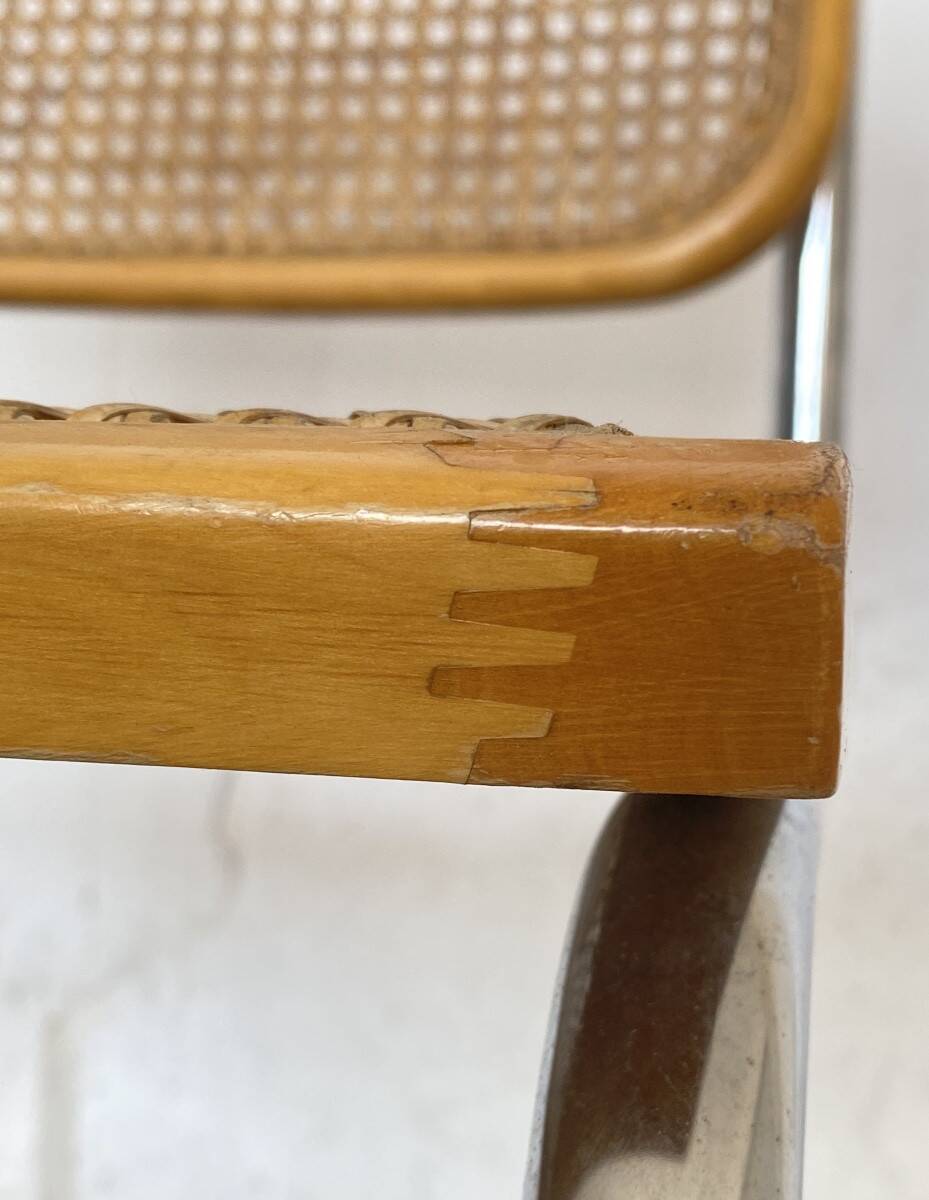 Chaise modèle B32 en cannage et acier chromé Marcel Breuer, ca 1970
