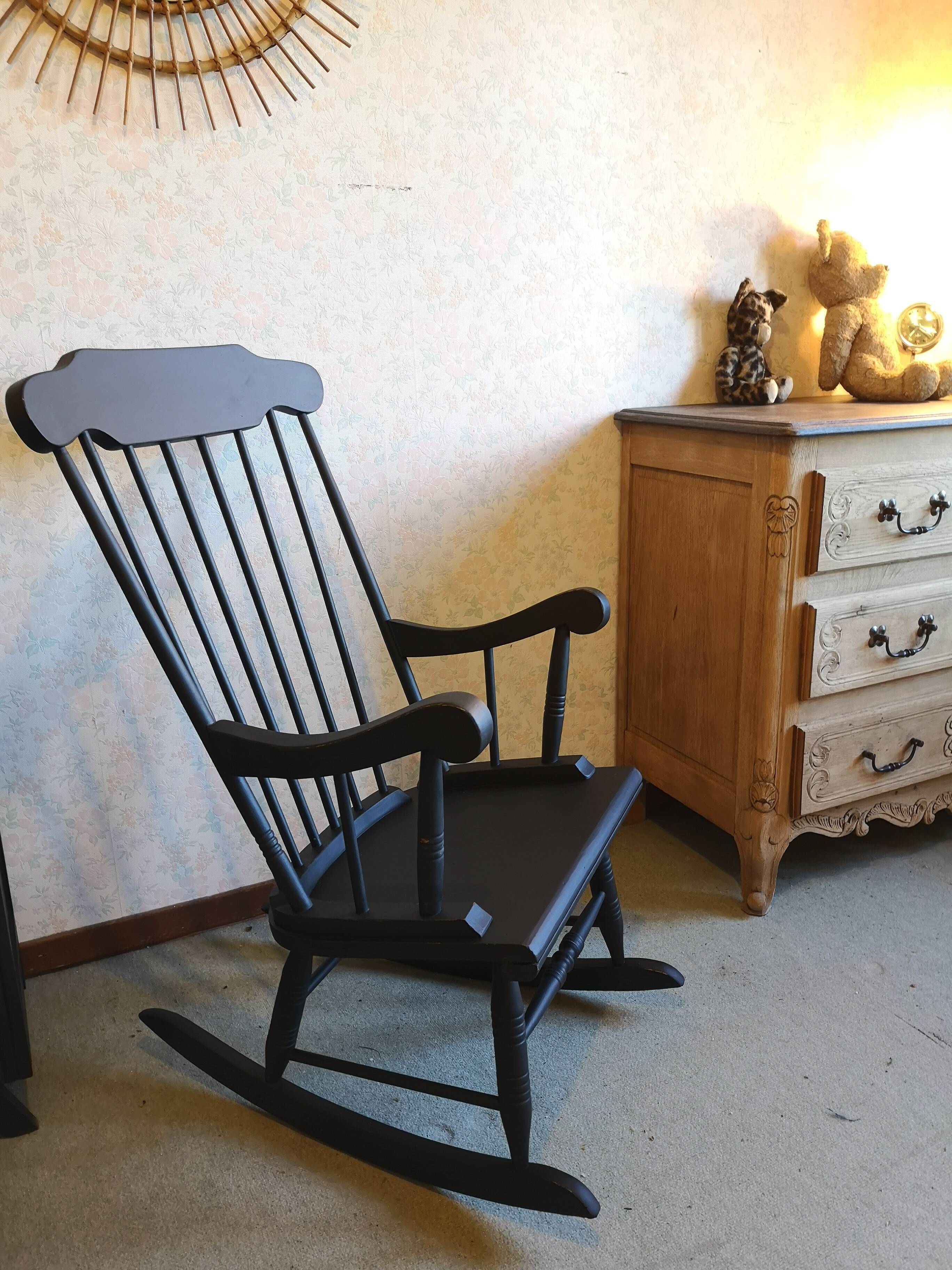 Chair rocking chair 50 60 patina vintage design