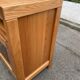 Glass-fronted Scandinavian oak sideboard from the 1980s.