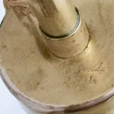 Burgundy Plexiglass and Brass Table Lamps by F. Loffredo, Italy 1980s