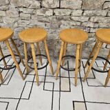 Set of 4 vintage bar stools 1970"