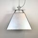 Large Silver Industrial Factory Pebdant Lamp, 1970s