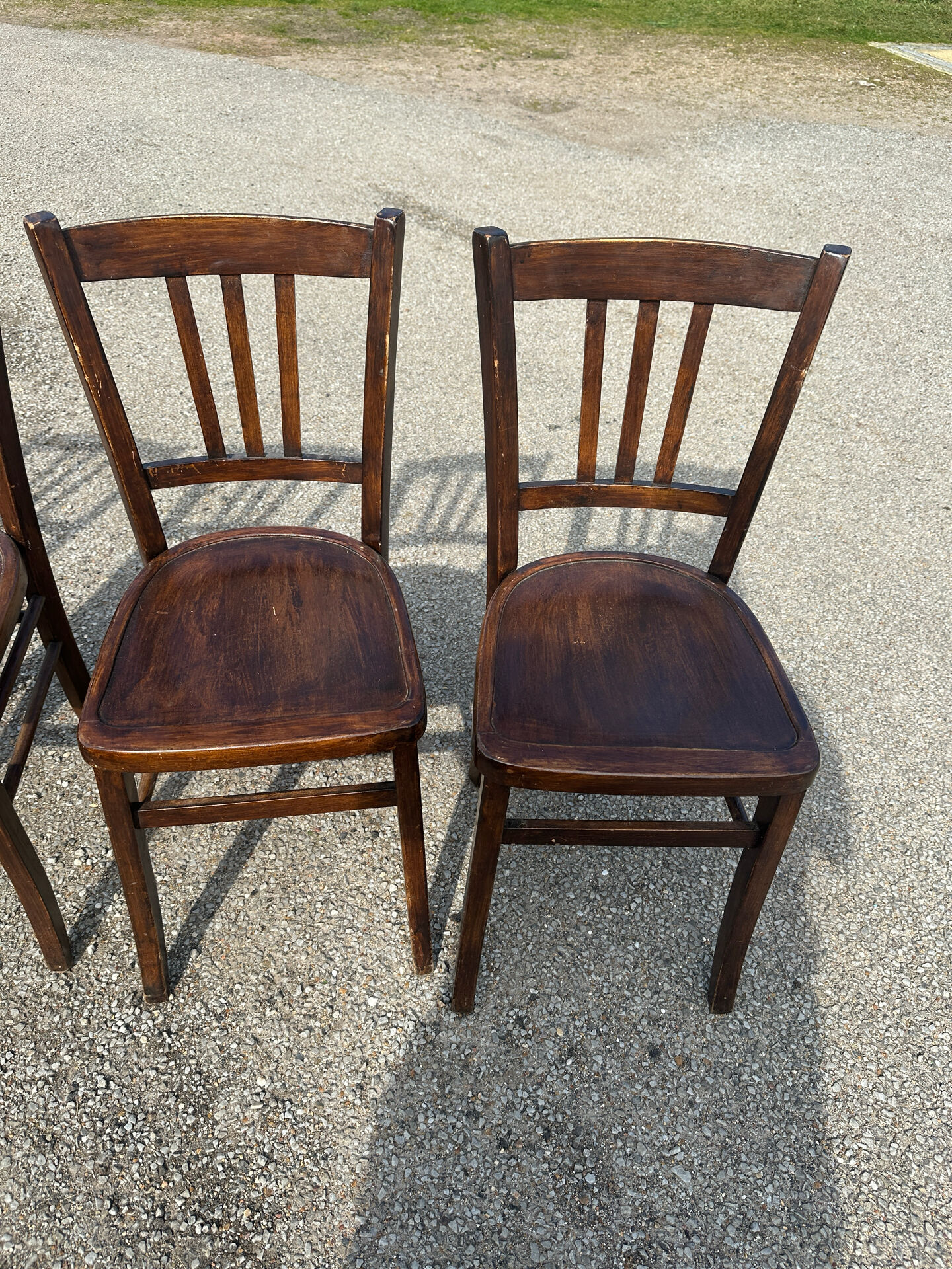 Set of 4 Luterna wooden bistro chairs