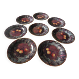 Gien dessert plate with harvest decorations