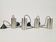 Vintage Cylindrical Pendant Lamps from Raak Holland, 1970s, Set of 4