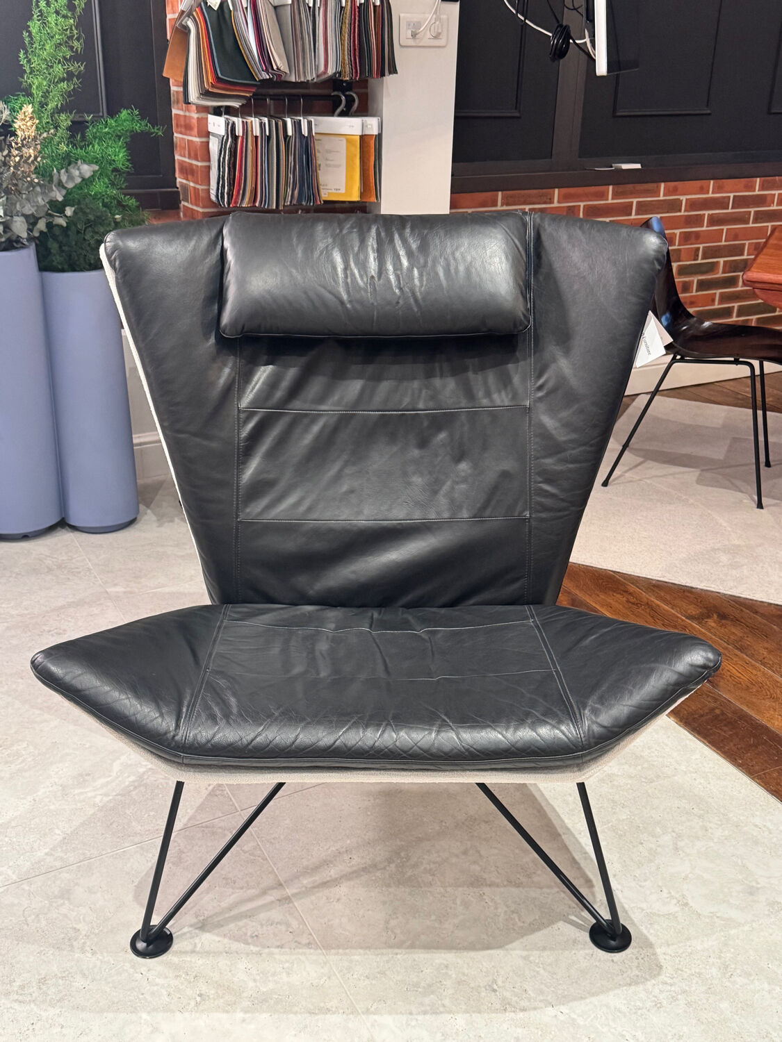 Fauteuil Italienne en cuir 1970