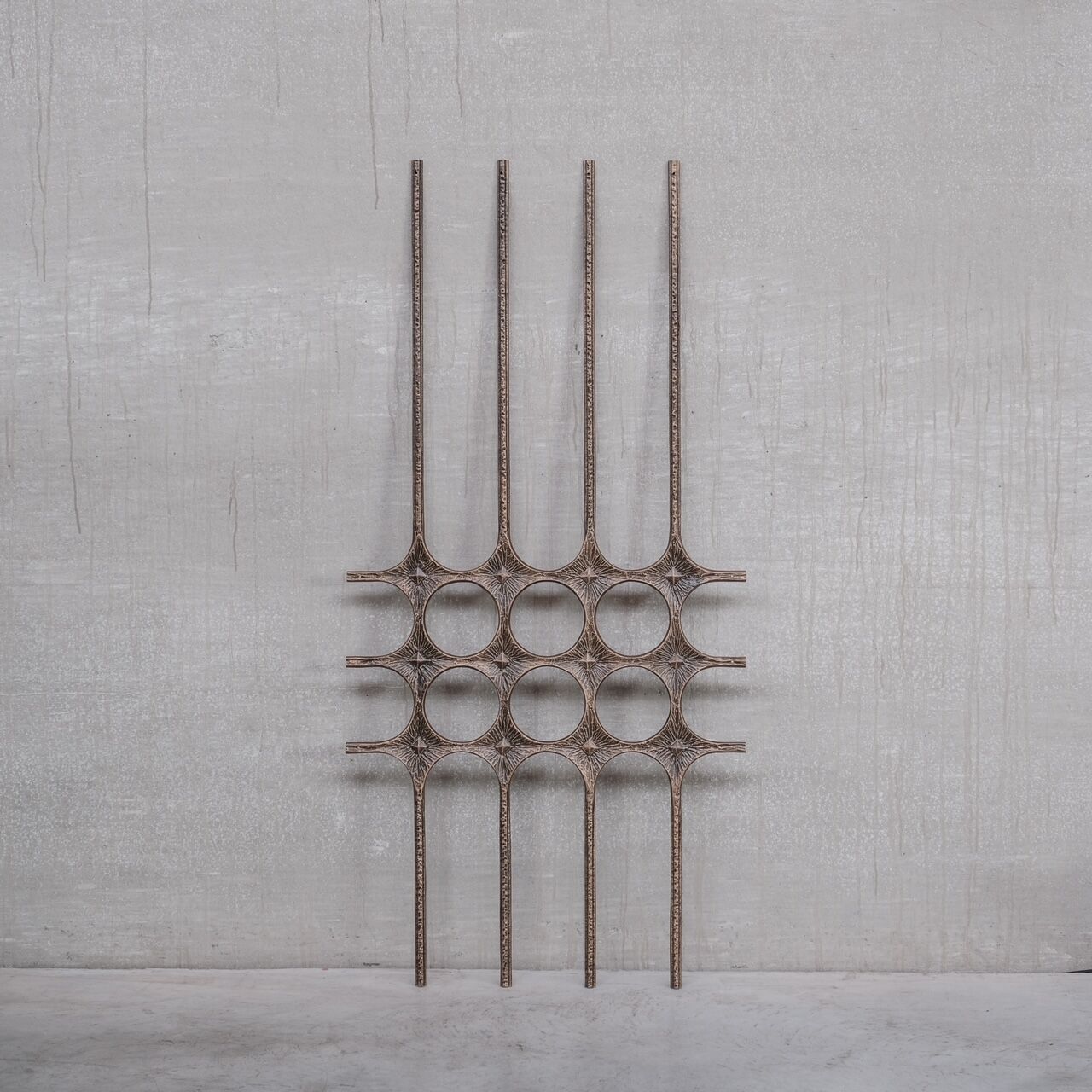 Brutalist metal mid-century wall hanging or decorative artwork (no.2)