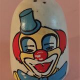 Advertising salt shaker Pinder and Uncle Ben's sandstone clown's head