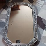 Miroir argenté ancien vintage