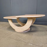 Vintage two tier travertine coffee table, 1970s