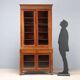 Empire display cabinet in walnut and bronze, Italy, 19th century