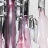 Chandelier 6 lights glass 70